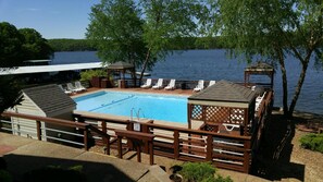 Swim in the relaxing pool with 3 gazebos and a great view of the main channel.