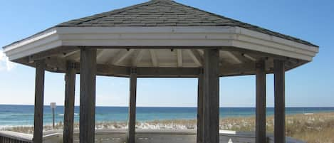 Gazebo and Private Beach