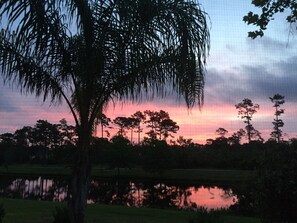 Morning view of Lake Holiday from the sitting room.