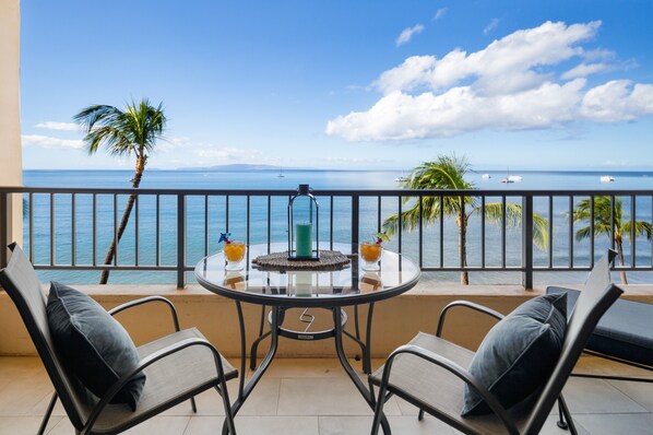 Enjoy the turtles and whales, sunsets, and mai tais from your private lanai