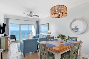 Dining Room enjoy meals while taking in views of the Gulf 