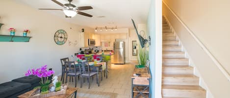 Spending your time together in the open living space with fully equipped kitchen