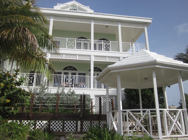 View of the 2400 sq ft villa from the water!