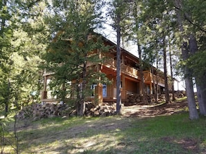 View of the house from down by the creek. 