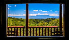 No cabins or roof-tops in front of this beautiful view from the living room! 