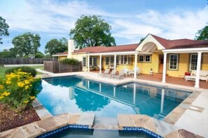 Large 40,000 gallon pool with hot tub.  Largest private pool in Fbg.