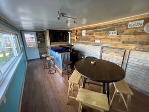Bar room has 50" smart tv