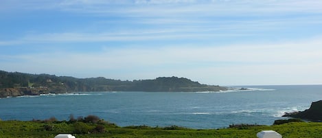 UNOBSTRUCTED BAY  VIEWS FROM THE SOUTHERN EXPOSURE DECK, PROTECTED FROM THE WIND