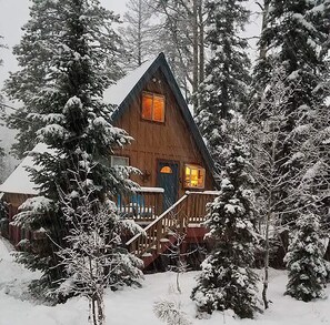 Cascade Creek Cabin
cozy and charming in a winter snow storm - (guest photo)
