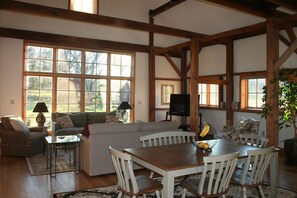 Main sitting area and kitchen table