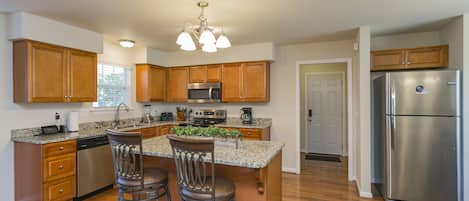 Large updated kitchen for all you need with a large family and friends to enjoy