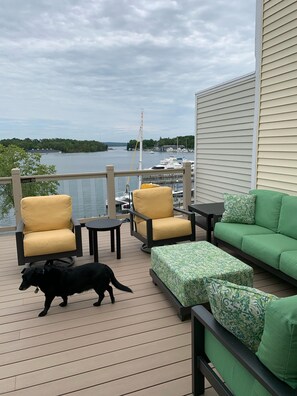We are dog friendly condo. In your reservation mention you are bringing a pet. 