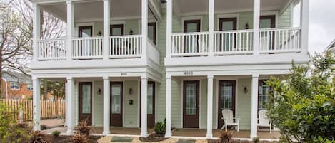 Two Bedroom Cottage Exterior Front Facing Courtyard