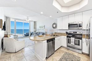 The open floor plan let's everyone be together!