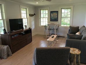 1st floor family room. Watch a movie, play a game. Queen Sleeper Sofa