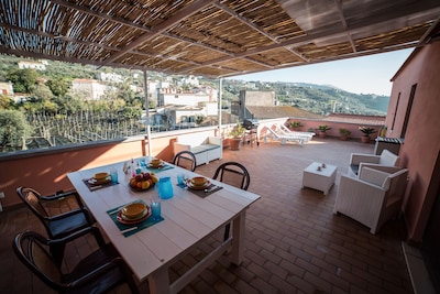 Apartamento - Casa de vacaciones panorámica con gran terraza en la costa de Sorrento