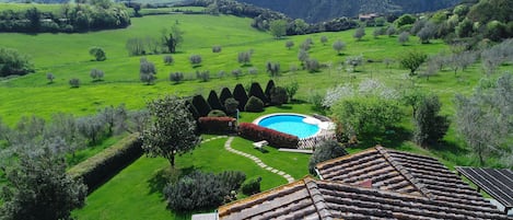 Paesage and Tuscan Hills from the villa