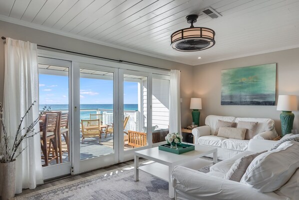 View from Living room over Private deck and Ocean!!