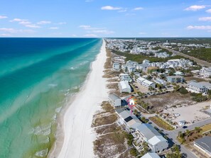 Aerial view with Serene Paradise marked.