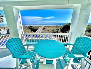 Oceanfront and Pool Views from a private balcony Oceanview, 102 Isle of Palms, SC | IOP Escapes