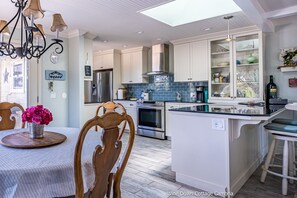 Gorgeous brand new kitchen w every cooking appliances or tool needed. 
