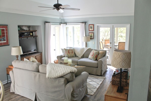 Sitting area and HDTV