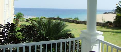 Balcony View, the beach is just 100 meters walk.