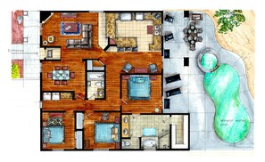 Home Layout - Lots of space for you and up to 8 guests!!!