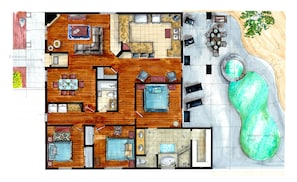 Home Layout - Lots of space for you and up to 8 guests!!!