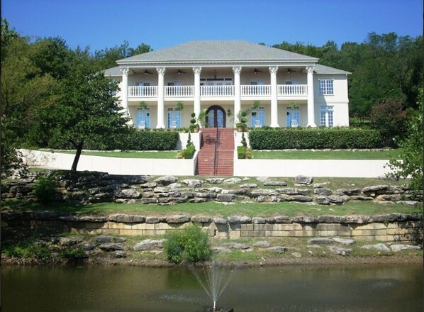 Private and convenient gated estate with incredible views of much of Tulsa.