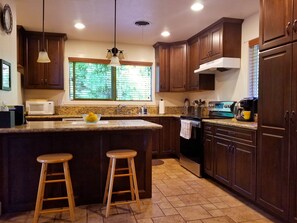 Fully Equipped Kitchen  Including, Stocked Coffee/Tea Bar, Spices, Rice Cooker