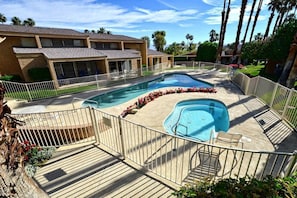 Pool and Jaccuzzi area.