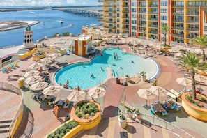 Balcony view of pool deck