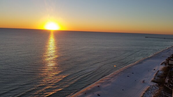 Sunset from balcony.