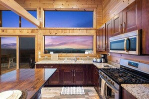 Cooking and cleaning seem effortless with a view like this one