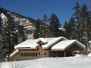South face of cabin in Winter