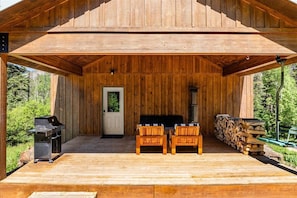 Front Covered Deck with Ski Chair Swing