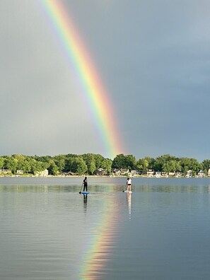 View from beach, Stand up paddleboarding with a view
