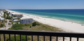 View of Carillon beach from gulf-front balcony