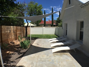 Patio with lounge chairs