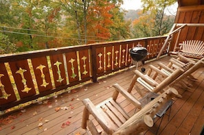 Rocking Chairs and swing to take in the view from the deck.