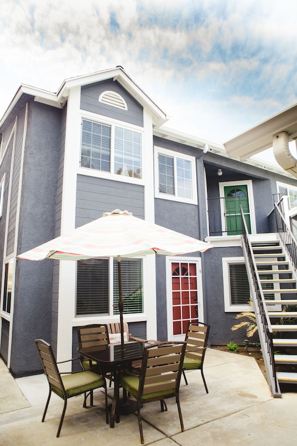 Stairs up leading up to unit from BBQ/Common Area 