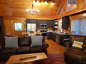 view of new kitchen from living area