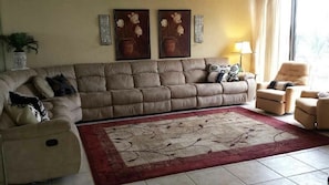 living room, Sleeps 2 or 3 Alot of space for a air mattress if you have a family