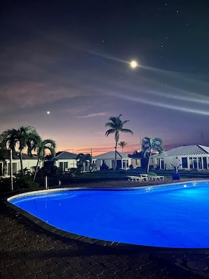 Our heated salt water 25 villa pool!