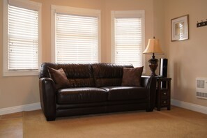 Full Size Leather Couch.