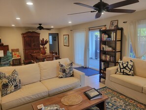 Great room flows to covered lanai with plenty of fresh air!