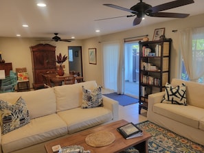 Great room flows to covered lanai with plenty of fresh air!