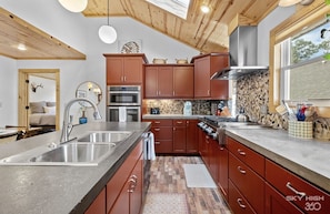 Fully stocked kitchen