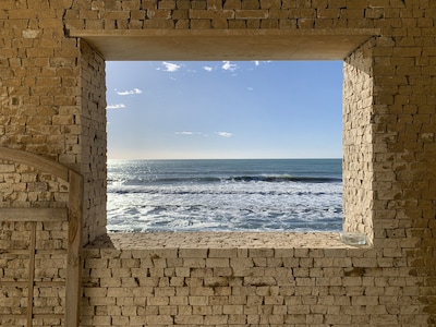 the beach house close to the city of Rome